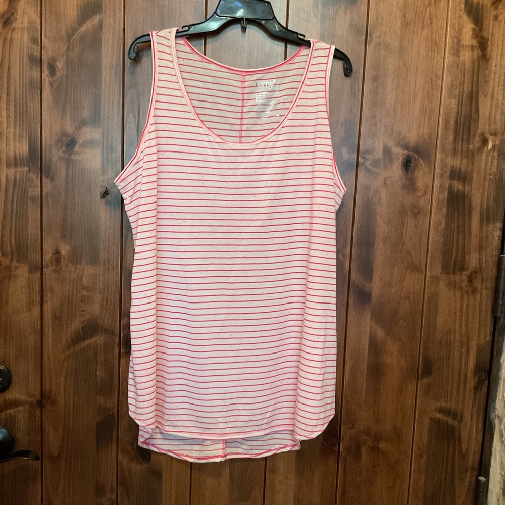 Terra & Sky Pink Striped Tank Top